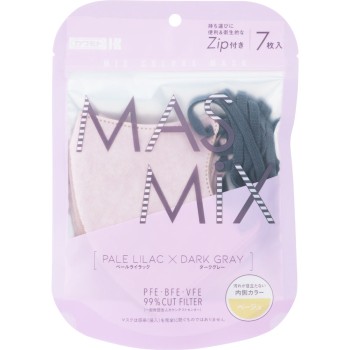 MASMIX 마스크 페일 라일락×다크 그레이 7매입 가와모토 산업