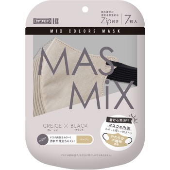 MASMix 마스크 그레이지×블랙 7매입 가와모토 산업