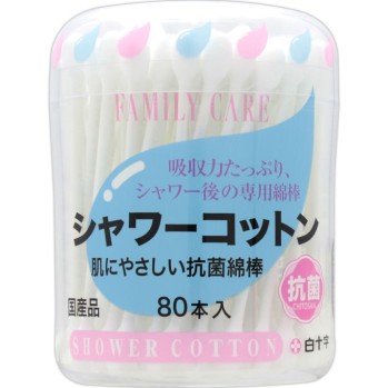 패밀리케어 샤워 코튼 80개 백십자