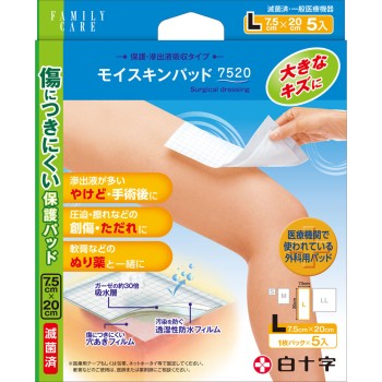 패밀리케어 모이스킨 패드 7520 L 5매입 백십자