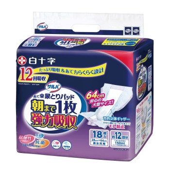 살바 아침까지 1매 푹 패드 강력 흡수 18매입 시로쥬지
