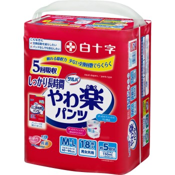 살바 D 팬츠 확실한 가드 장시간 M-L 18매 시로쥬지