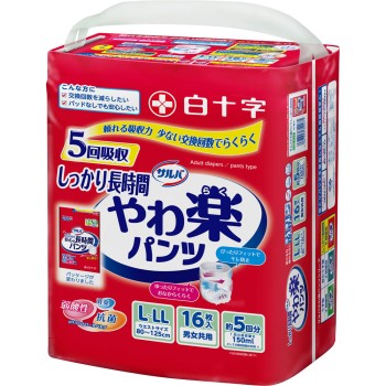 사르바 D 팬츠 확실한 가드 장시간 L-LL 16매 백십자