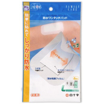 패밀리 케어 방수 원터치 패드 L 4매 백십자