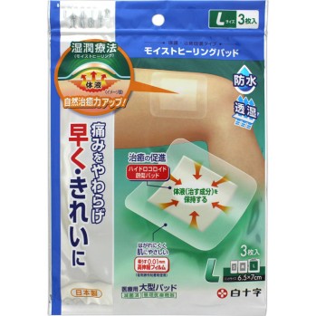 패밀리케어 모이스트 힐링 패드 L 3매입 백십자