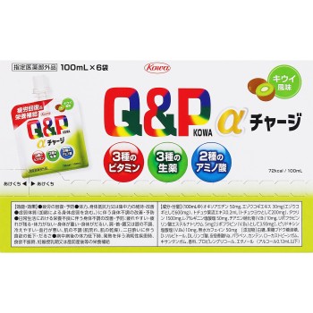 큐피코와 알파차지 키위 풍미 100mL×6 코와