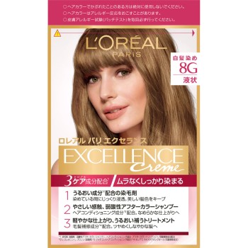 로레알 파리 엑셀란스 R 액상 타입 8G 노란기 있는 밝은 밤색 48g+72ml 니혼 로레알