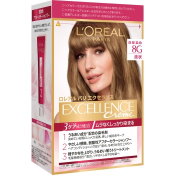 로레알 파리 엑셀란스 R 액상 타입 8G 노란기 있는 밝은 밤색 48g+72ml 니혼 로레알