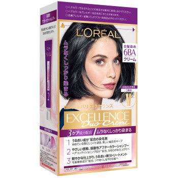 엑설런스 R 크림 타입 6BA 약간 밝은 파란빛 밤색 48g+48g 일본 로레알