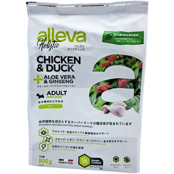 알레바 홀리스틱 치킨&덕 알로에 베라&진셍 강아지용 소립 800g